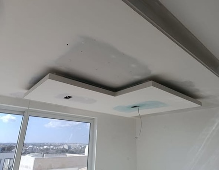 Bulkhead ceiling installed by Cape Ceilings Drywalling