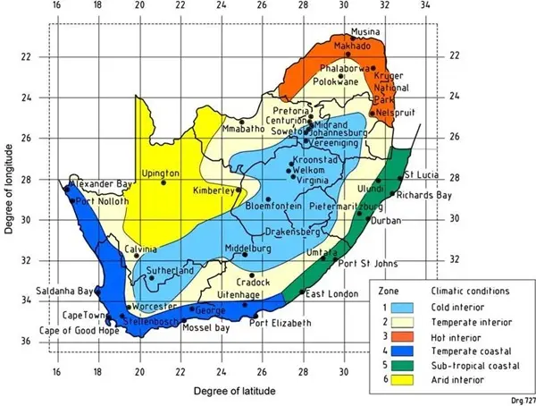 SANS COMPLIANT MAP SOUTH AFRICA