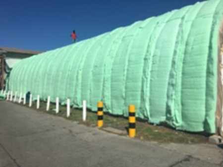 Two layers 145mm Isotherm Fitted Over Grow Tunnel in Cape Town